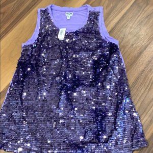 Purple sequined top N